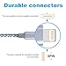 Lightning Cable,AOFU Charger Cables 5Pack 2x3FT 2x6FT 10FT to USB Syncing and Charging Cable Data Nylon Braided Cord Charger for iPhone X/8Plus/8/7/7 Plus/6/6Plus/6s/6s Plus/5/5s/5c and more-Graywhite