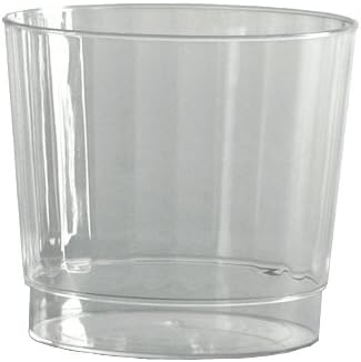 Crystal Cut 9 oz Plastic Rocks Glasses 20 per Pack