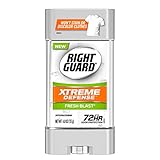 Right Guard Xtreme Defense 5 Antiperspirant Deodorant Gel, Fresh Blast, 4 Ounce (Pack of 6)