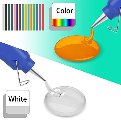 Hot Glue Sticks,15 Colors,Mini Glue Sticks, EVA Glue Mini Size Hot Melt Glue Adhesive Sticks for Glue Gun Mini DIY Art Craft,90pcs, 6pcs Per Color,Diameter 0.28", Length 3.9"