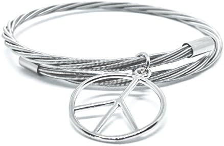 Wear Your Music - Guitar String Bracelet with Charm | Stackable Wrap Bracelet | Fully Adjustable | Bangles | Affordable Wrap Jewelry | Twisted Cuff