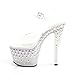 Pleaser Womens SKY-308CROSS/C/FT Sandals