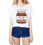 Uideazone Teen Girls Crop Top Women Slim Tees Short Sleeve T-Shirt One Size