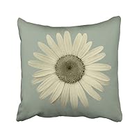 Tarolo Decorative Bigdream Daisy Pop Of Color Seafoam Green Pillows Decorative Throw Pillowcase Cushion Case Size 16x16 inches(40x40cm) One Sided