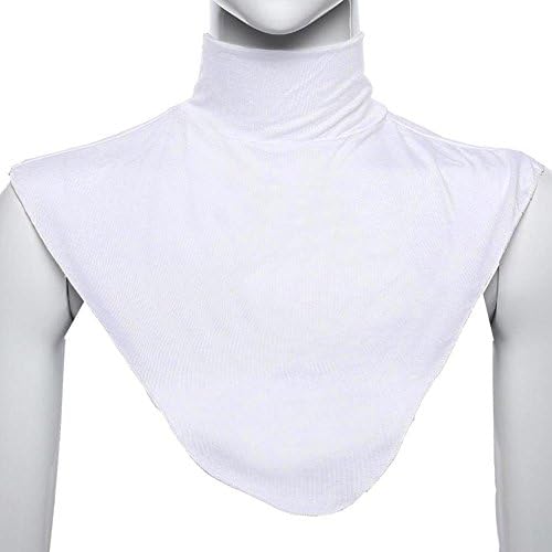 Cradlebeauty Moslem Women's Modal False Collar Hijab Islamic Neck Cover Loop Scarf - White