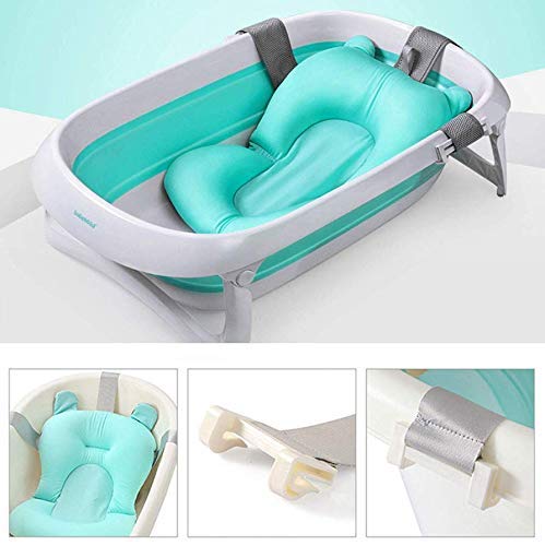 Baby Bathtub Seat for Sit-up Bathing,Newborn Bath Cushion Seat Support Net Bathing Mat,Anti-Slip Soft Comfort Mesh Shower Lounger Basin Pad W/Sling & Pillow