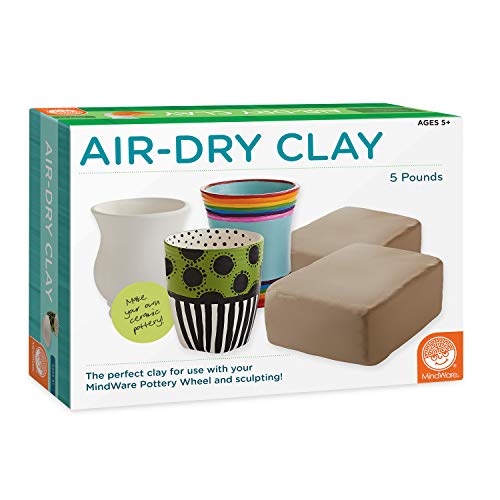 MindWare Air Dry Pottery Clay, Refill for Kids Pottery Wheel Includes