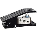 PneumaticPlus FT411-S Foot Valve 5 Way 2 Position Single Action, 1/4 NPT, Spring Return