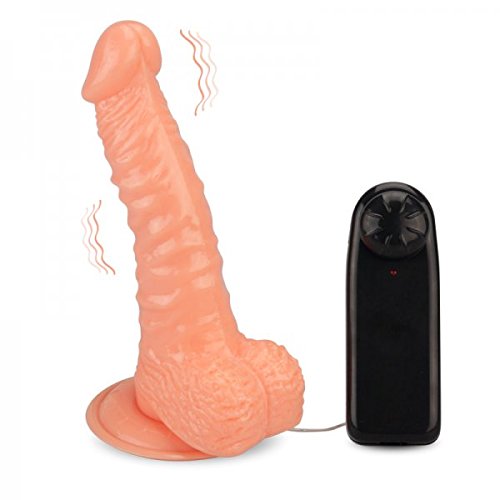 Realistic Ribbed-Shaft Vibrating Dildo