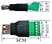 CGTime USB 2.0 A Screw Terminal Block Connector USB 2.0 A Female Plug to 5 Pin/Way Female Bolt Screw Shield terminals Pluggable Type Adapter Connector Converter 300V 8A(2Pack) (Female)