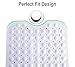 Yimobra Non Slip Bathtub Mat 40 x 16 Inch, Extra Long Shower Mat with Drain Holes, Machine Washable Baby Bath Mats, Strong Suction Cups for Bathroom Floor, Clear Green