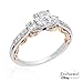 Enchanted Disney Cinderella Rose Two-Tone Diamond Engagement Ring 1ctw - Size 7