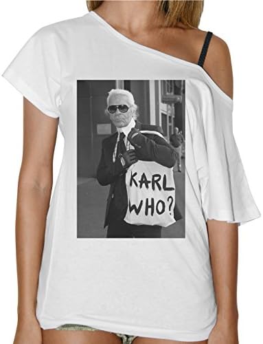 thedifferent Karl Lagerfeld Karl Who? Shopper Boat Neck Women's T-Shirt – White