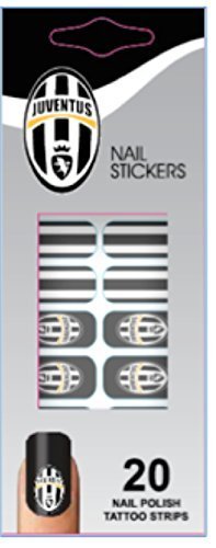 Buy Official Juventus Nail Tattoo Strips Set Of 20 Black Online At Low Prices In India Amazon In