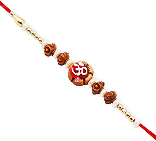 Rakhi Thread for Brother Bhaiya with OM Design for Rakshabandhan Rakhee Bracelet Multicolor