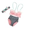Baby-Girl-Top-Briefs-Swimwear-Bikini-SuitElaco-Kids-Headband-3PCS-Set-Swimsuit