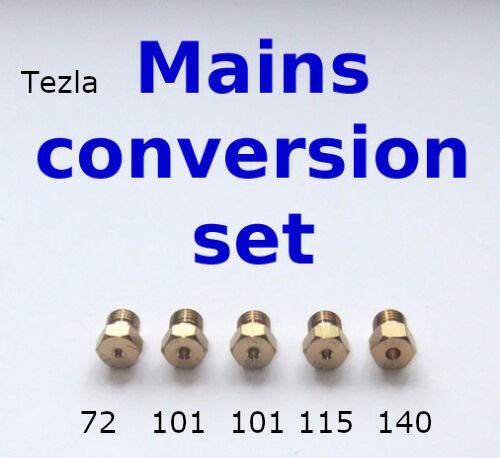 Natural Gas Jet Set - 5 Burner Hob Injector Nozzle Conversion Kit