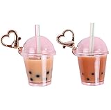 Leriaon Miniature Bubble Tea Key Chain Coconut