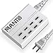 MANTO USB Charger, 60W 8 Port USB Charger Station Fast Charging Dock with 5ft Power Cord for Multi Devices, Multi Port USB Charging Hub for Smartphones Headphones Tablets (White)