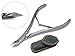 GERMANIKURE Tapered Professional Cuticle Trimmer - 3/4 Full Jaw Nipper - Ethically Made in Germany - FINOX Stainless Steel Sharp Cuticle Remover in Leather Case – Manicure Tool, r157, 7mm