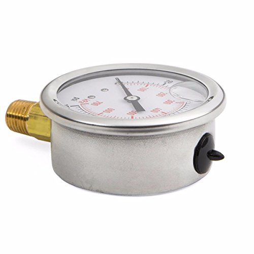 Seenshop51 Water Pressure Gauge 0-100 PSI Pool Spa Filter Side Mount 1/4" inch Pipe Thread
