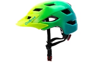 OnBros Kids Bike Helmet - Bike Helmets for 5-14 Boys or Girls with Visor, Children Bicycle Helmet for Skateboard Mountain Scooter Road Cycling, Lightweight and Adjustable 50-57CM