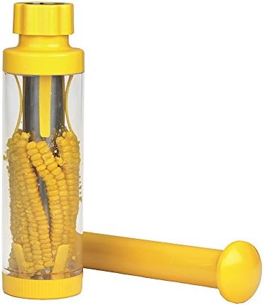 Deluxe Corn Stripper-Yellow, Creative Kitchen Corn Cob Stripper Cutter Peeler Thresher Stainless Steel Blade Newest (Yellow)
