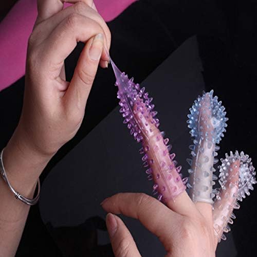 HUXP Crystal Finger Set, Ladies Massage Finger Set 3 Pieces of Three Colors