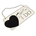WINOMO Wooden Heart Wedding Sign Countdown Chalkboard with 