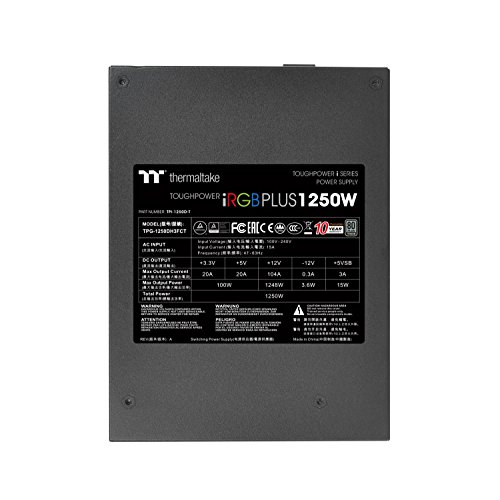 Thermaltake-Toughpower-iRGB-Plus-1250W-80-Titanium-Smart-Zero-168-Million-Colors-RGB-Fan-Fully-Modular-HaswellKaby-LakeDigital-SLICrossFire-Ready-Power-Supply-PS-TPI-1250DPCTUS-T