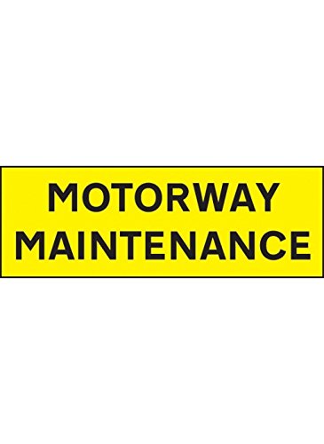 Caledonia Signs 56523 Motorway Maintenance Reflective SAV Sign, 800 mm x 275 mm