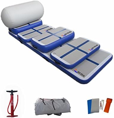 Inflatable Fitness Mat, Home Training Mat Roller Mat 6 Sets Mat for Gymnastics with Free Pump