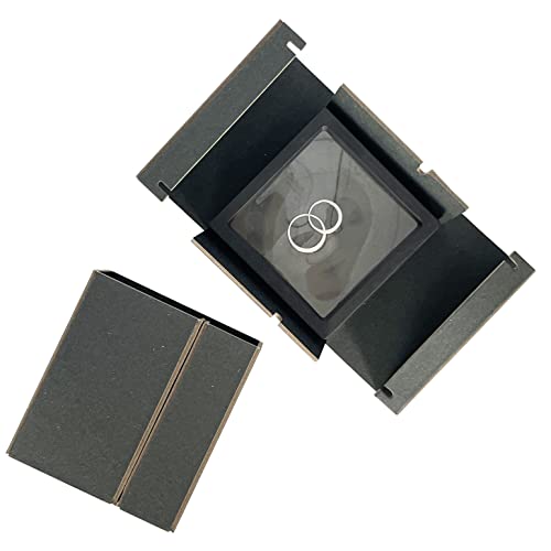 Gusisia 12 Pack Cardboard Jewelry Gift Box For Bracelets Packaging, Sturdy Jewelry Box with Inner Box For Earrings Necklaces Bangles Rings, Small Gift Box 4.1x3.7x1.7 Inch (Black)