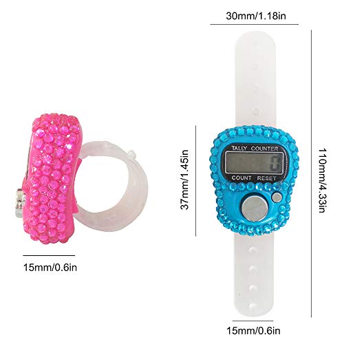 image for AFUNTA 7 Pcs Finger Counters - 5 Digital LED Electronic Finger Counter