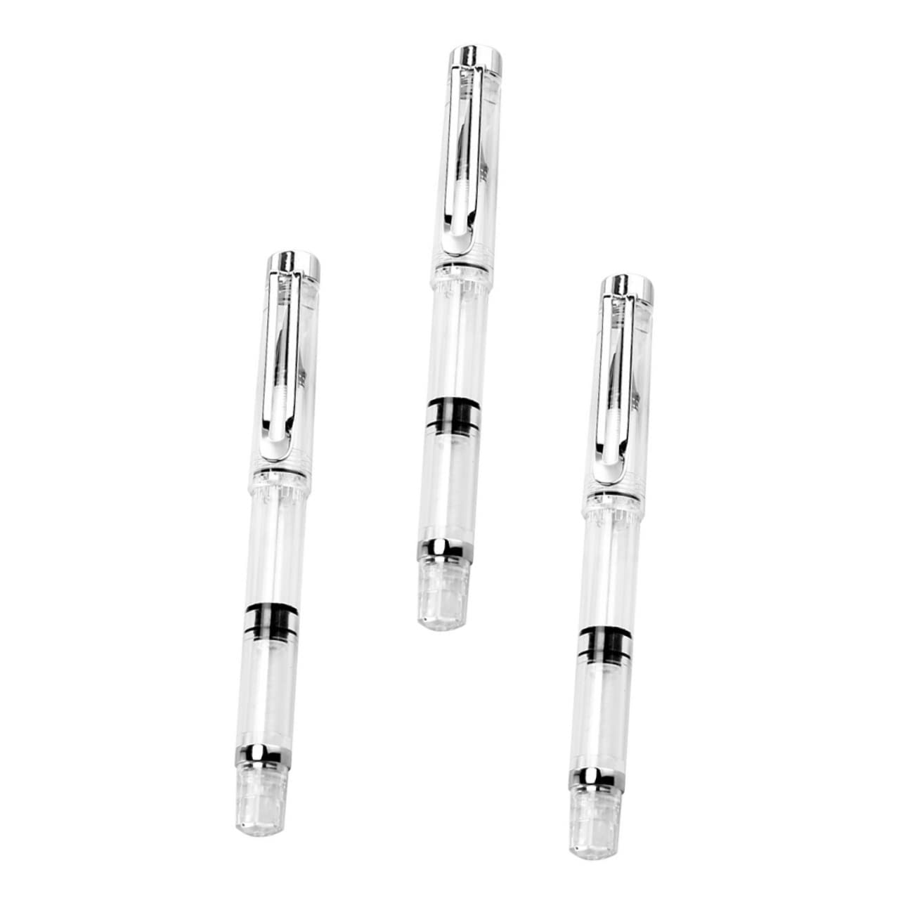 NUOBESTY Refillable Fountain Ink Brush Pen Soft Tip Calligraphy Pen Portable Type for Writing and Drawing 5.5 Inch