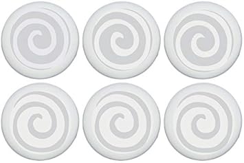 Amazon Com Gray Swirly Spiral Polka Dot Drawer Knobs Grey