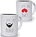 Mr and Mrs Gifts Coffee Mugs - I Like His Beard, I Like Her B*tt | His and Her Couple Gifts | Funny Him Her Mug Sets are Great Housewarming, Engagement, Anniversary, Wedding, Gifts for Bride, Husband
