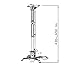 Henxlco Universal Projector Mount Wall or Ceiling Bracket with Adjustable Height and Extendable Arms Tilt DLP LCD Projection Mount for Home and Office Different Size Projector (White)