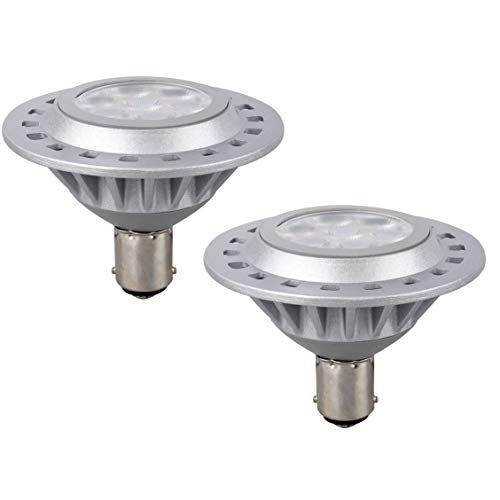 LED Ar70 Ba15d Spotlight 7w Ac Dc 12v Base 3000k Warm White Reflector Light Halogen 60w Replacement Bulbs Indoor Outdoor Home Office Tracklight 38°Beam (12V 3000K,2 Pack)