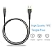 USB Type C Cable, USB C to USB A Charger TPE Fast Charging Cord Reversible Design for Samsung Galaxy S8 Plus, Google Pixel, LG V30 G5, Nintendo Switch, Motorola and More 2-Pack(4ft & 0.65ft, Black)