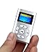 Mini Perman Portable USB 2.0 LCD Screen Metal MP3 Music Player Only, Support 32GB Micro SD TF Card Silver