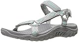 Skechers Women's Reggae Decked Out Flat Sandal, Grey, 9 M US
