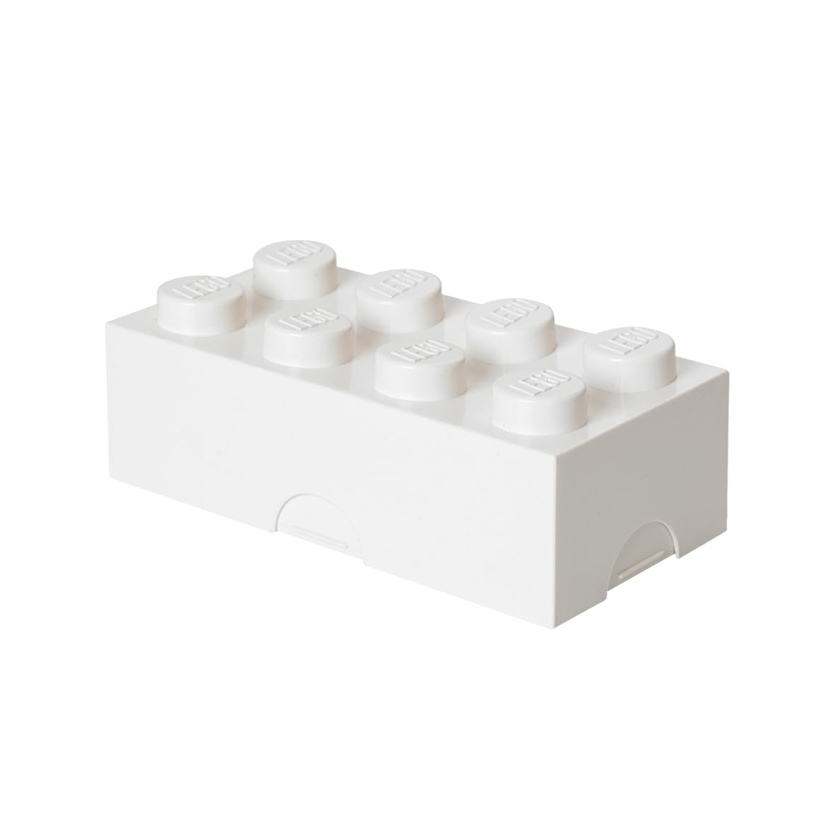 LEGO Lunch Box with 8 Knobs – Food-Grade, Dishwasher Safe, Versatile Storage Container, Pencil Case, Snack Box, 950ml, for Kids & Adults White