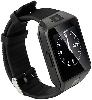 Fund Touch Screen Bluetooth Phone GSM NFC Spy Camera Watch Bluetooth Smart Fitness Watch for Android IOS (Black)