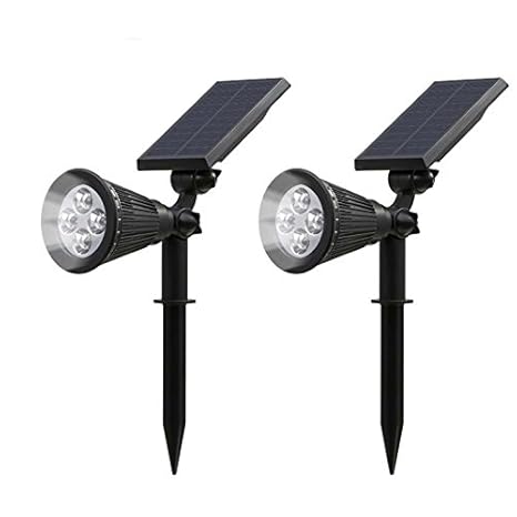 Amazon Com Kanyee 2 Pack Solar Spot Lights 4 Led Outdoor