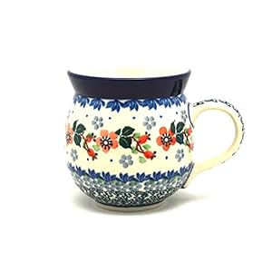 Polish Pottery Mug – 11 oz. Bubble – Cherry Blossom