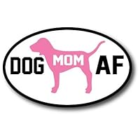 LuxeAccessories Dog Mom AF Vinyl Die Decal/Bumper Sticker For Windows, Cars, Trucks, Laptops, Etc