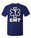 v2 EMT - Emergency Medical Technician 911 - Mens Cotton T-Shirt, XL, Navy