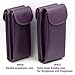 MyEyeglassCase Double eyeglasses case | Soft Sunglasses Case for Women | Semi Soft Dual Glasses Case with Magnetic Closure and Cleaning Cloth (IP822 Purple)