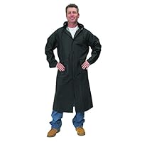 Galeton 7970-XL-BK Repel Rainwear PVC Raincoat, 0.35 mm, 48" Long, X-Large, Black